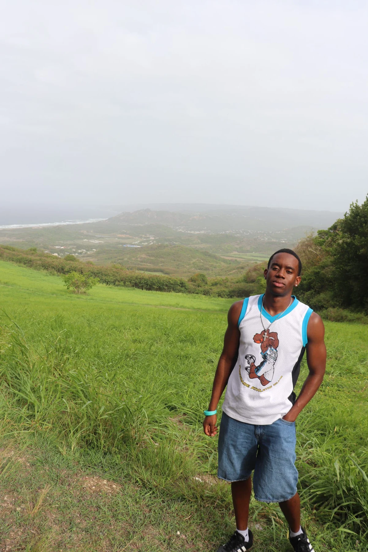 Ladi standing on a hillside